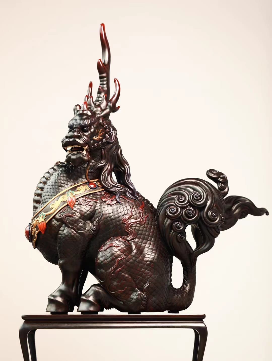 印度小叶紫檀麒麟大瑞兽