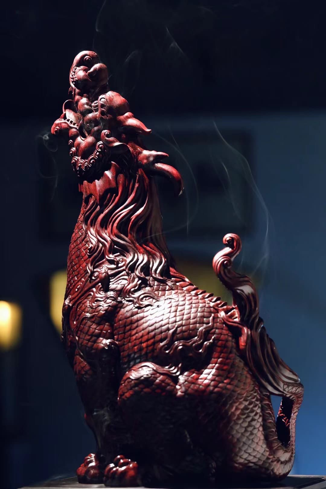 檀香紫檀瑞兽艺术品