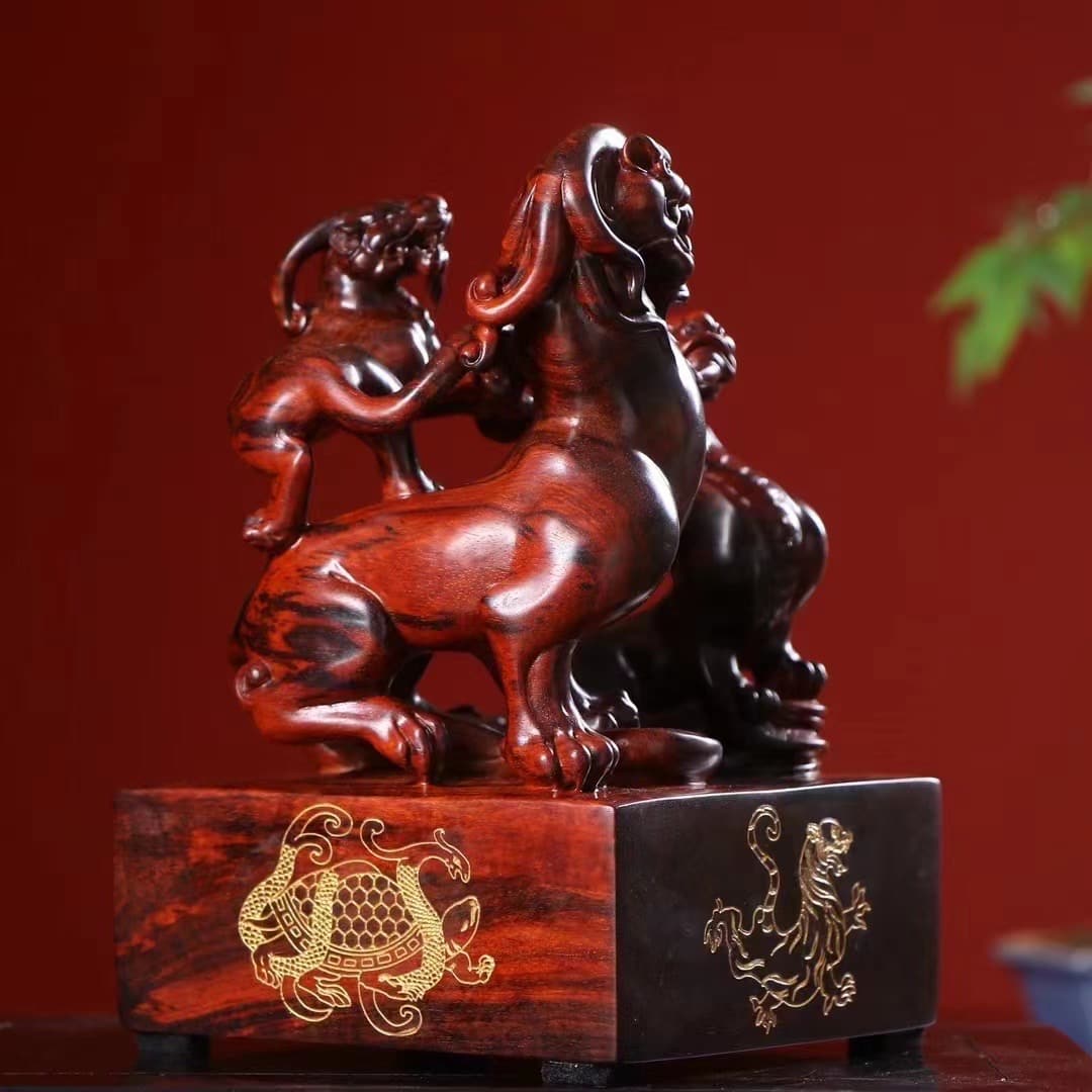 印度小叶紫檀［螭龙·印章］