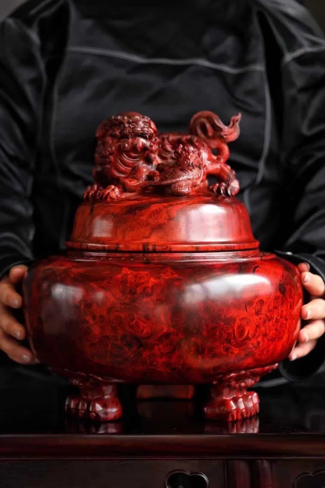 印度小叶紫檀檀香紫檀大香炉