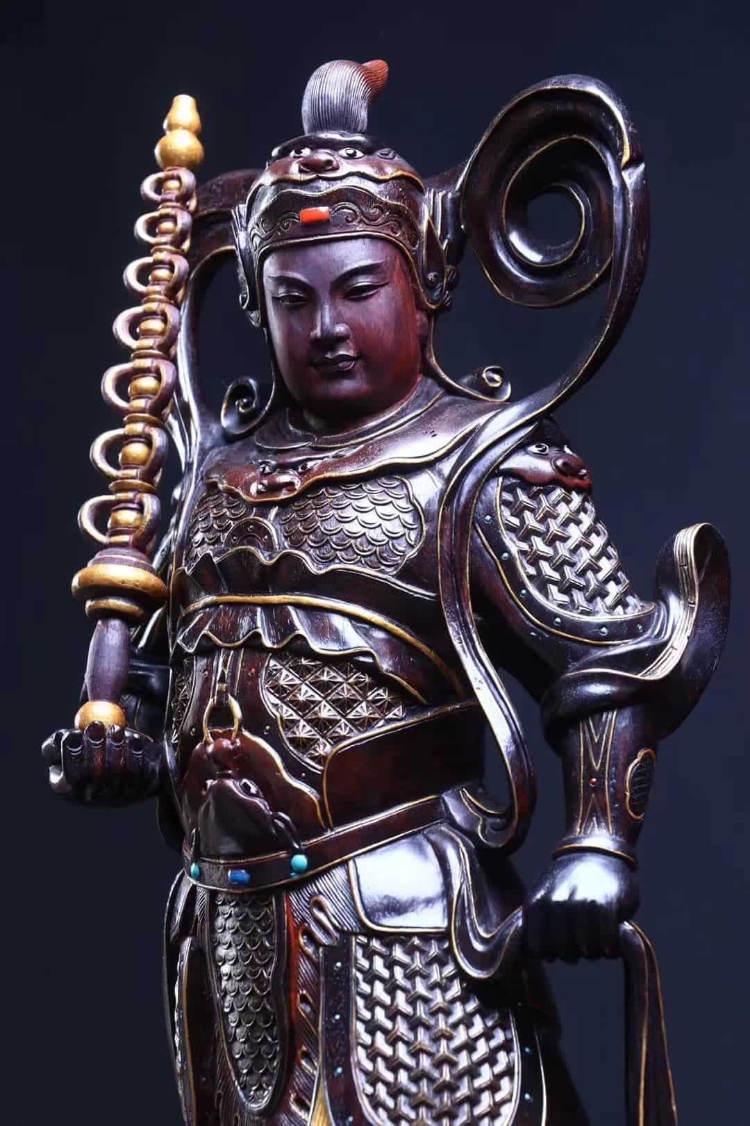 印度老小叶紫檀韦陀神像